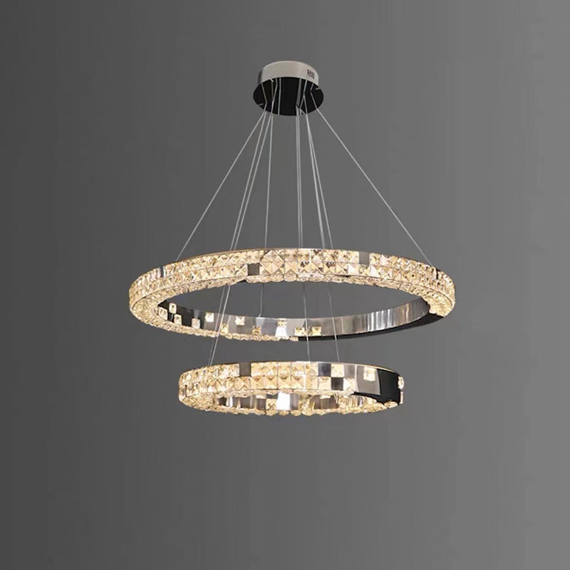 WOMO Tiered Circular Crystal Chandelier-WM2544