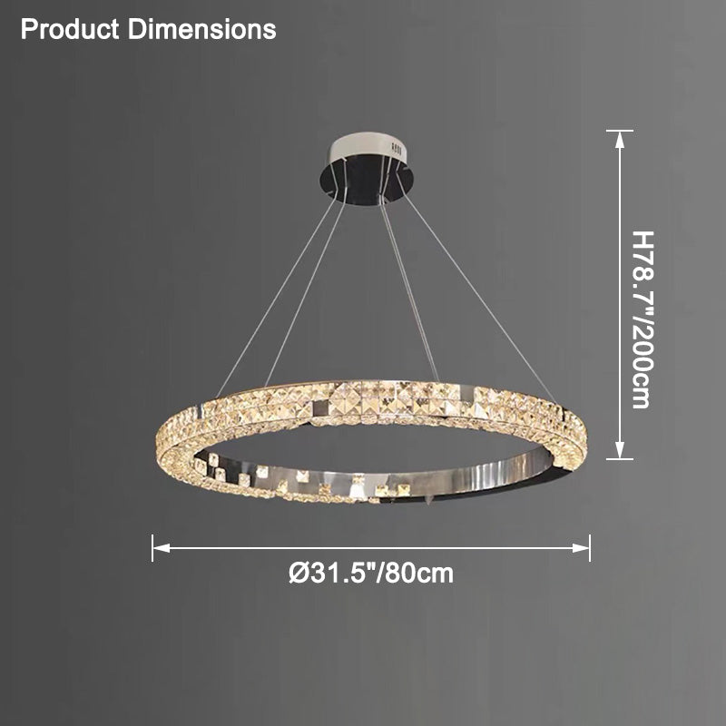 WOMO Tiered Circular Crystal Chandelier-WM2544