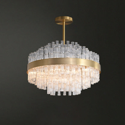 WOMO Gold Round Crystal Chandelier-WM2547