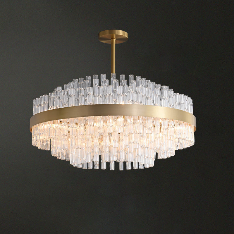 WOMO Gold Round Crystal Chandelier-WM2547