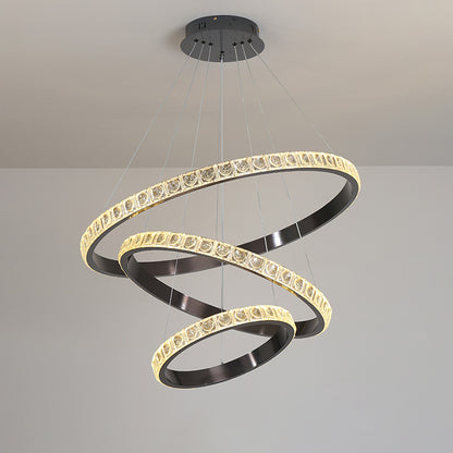 WOMO Tiered Circular Crystal Chandelier-WM2549