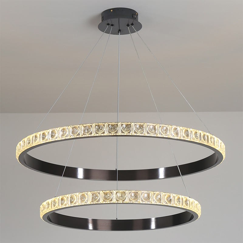 WOMO Tiered Circular Crystal Chandelier-WM2549