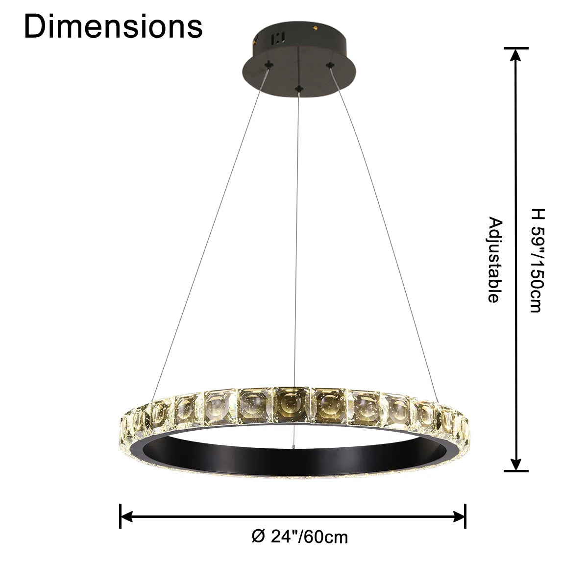 WOMO Circular Led Crystal Chandelier-WM2549a