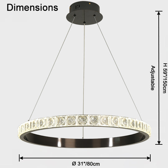 WOMO Circular Led Crystal Chandelier-WM2549a