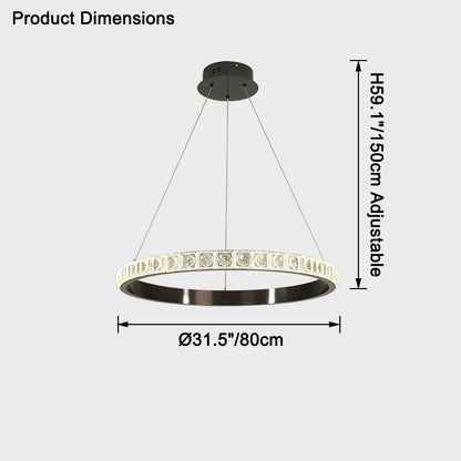 WOMO Tiered Circular Crystal Chandelier-WM2549