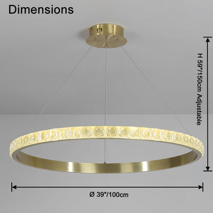 WOMO Circular Led Crystal Chandelier-WM2549a