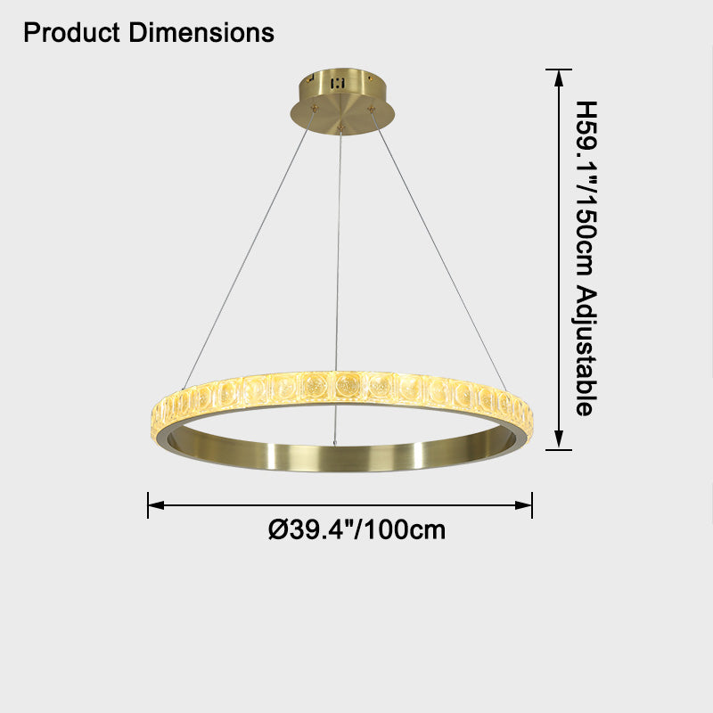 WOMO Tiered Circular Crystal Chandelier-WM2549