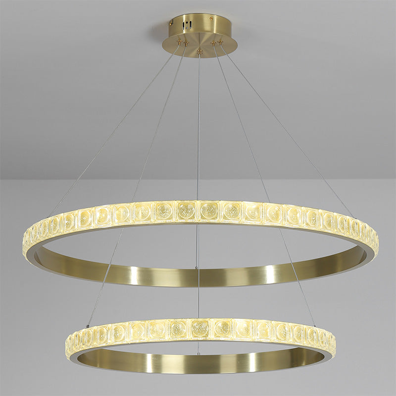 WOMO Tiered Circular Crystal Chandelier-WM2549