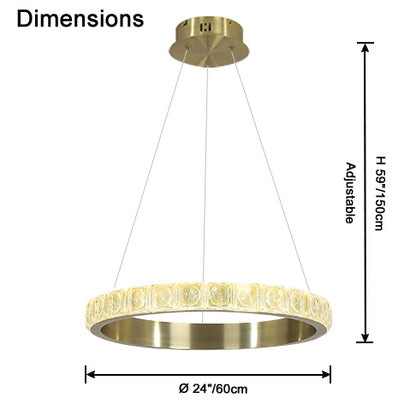 WOMO Circular Led Crystal Chandelier-WM2549a