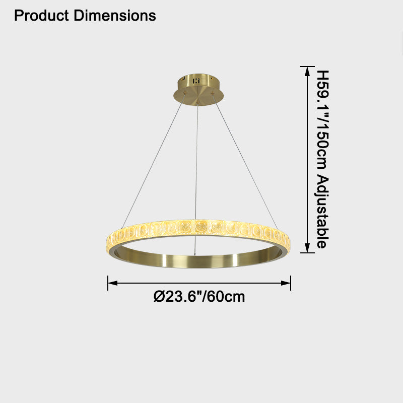 WOMO Tiered Circular Crystal Chandelier-WM2549