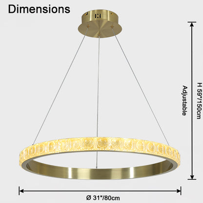 WOMO Circular Led Crystal Chandelier-WM2549a