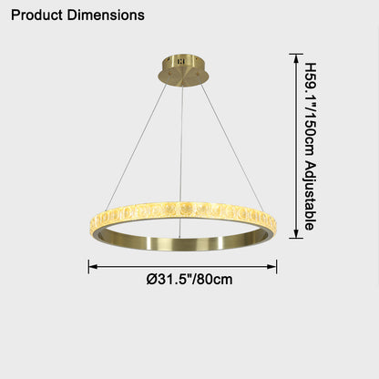 WOMO Tiered Circular Crystal Chandelier-WM2549