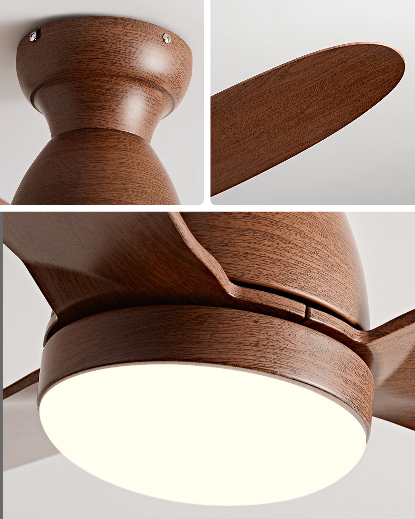 WOMO 3 Blade Low Profile Ceiling Fan Lamp - WM5251