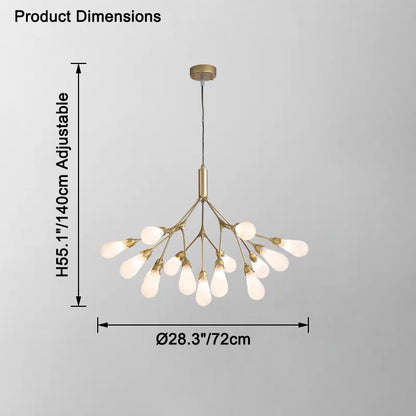 WOMO Firefly Branching Chandelier-WM2552