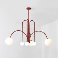 WOMO Glass Globe Arm Chandelier-WM2522
