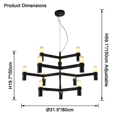 WOMO Modern Tiered Candlestick Chandelier-WM2554