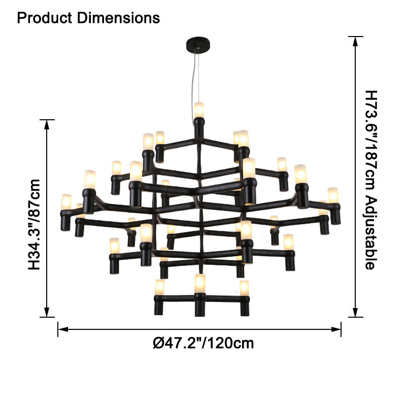 WOMO Modern Tiered Candlestick Chandelier-WM2554