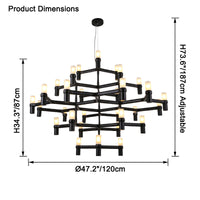 WOMO Modern Tiered Candlestick Chandelier-WM2554