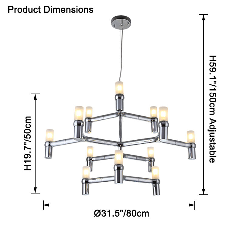 WOMO Modern Tiered Candlestick Chandelier-WM2554