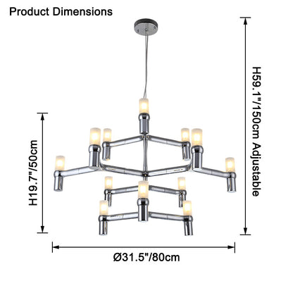 WOMO Modern Tiered Candlestick Chandelier-WM2554