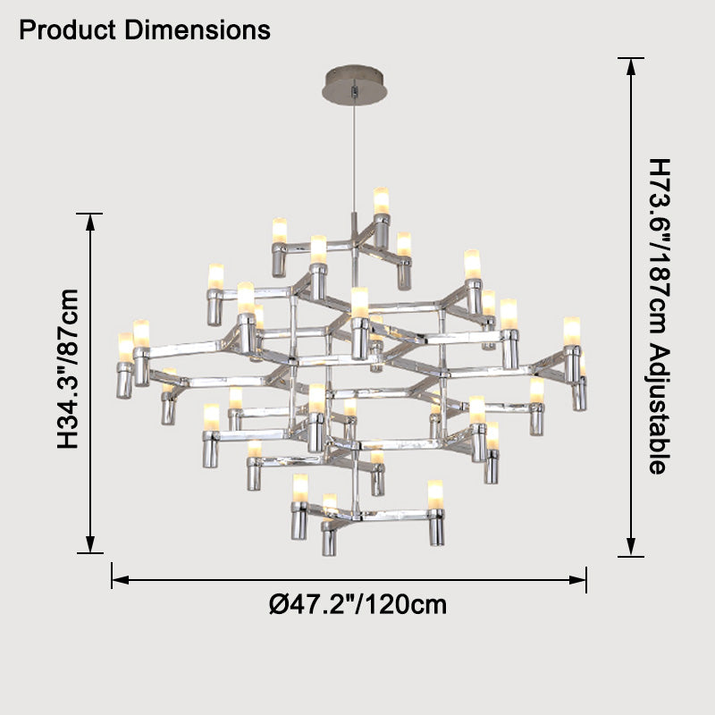 WOMO Modern Tiered Candlestick Chandelier-WM2554