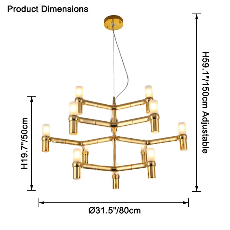 WOMO Modern Tiered Candlestick Chandelier-WM2554