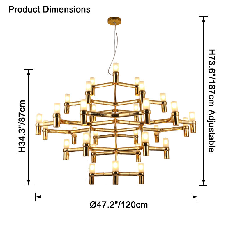 WOMO Modern Tiered Candlestick Chandelier-WM2554