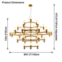 WOMO Modern Tiered Candlestick Chandelier-WM2554