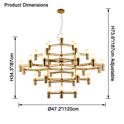 WOMO Modern Tiered Candlestick Chandelier-WM2554