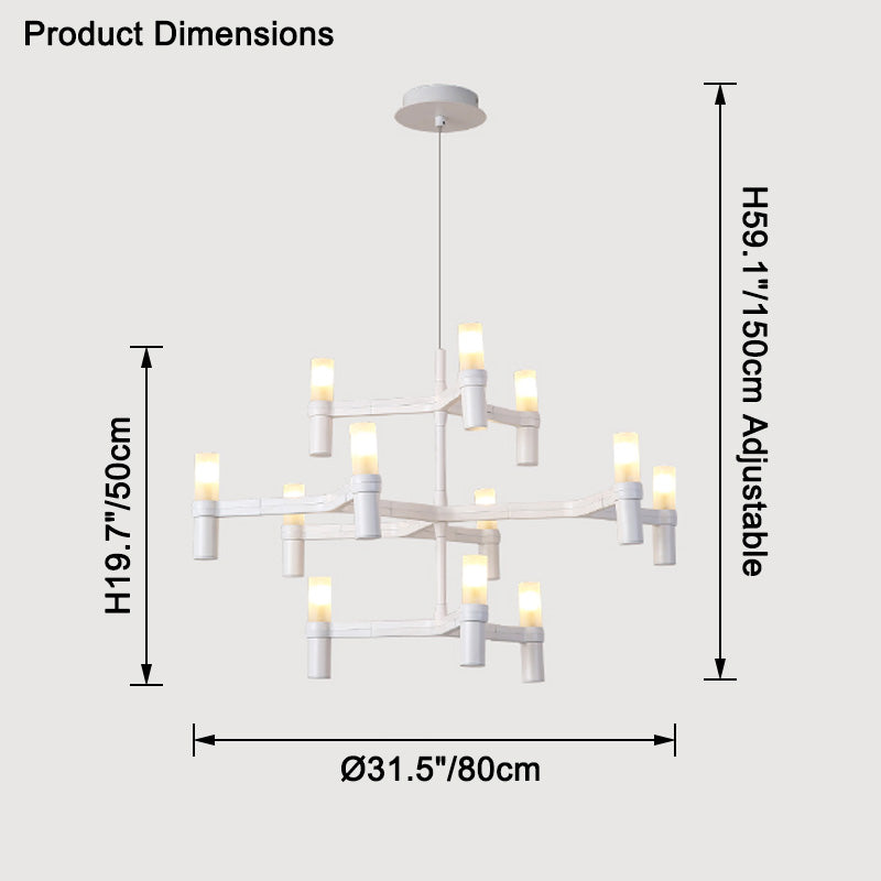 WOMO Modern Tiered Candlestick Chandelier-WM2554