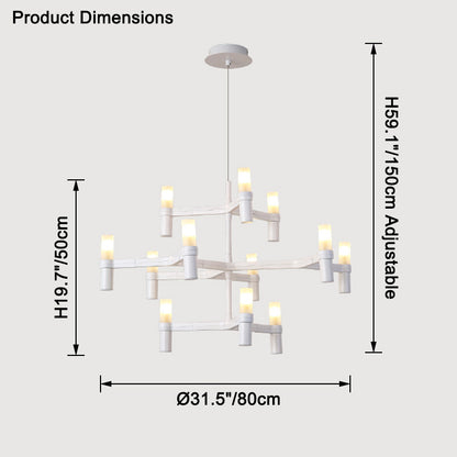 WOMO Modern Tiered Candlestick Chandelier-WM2554