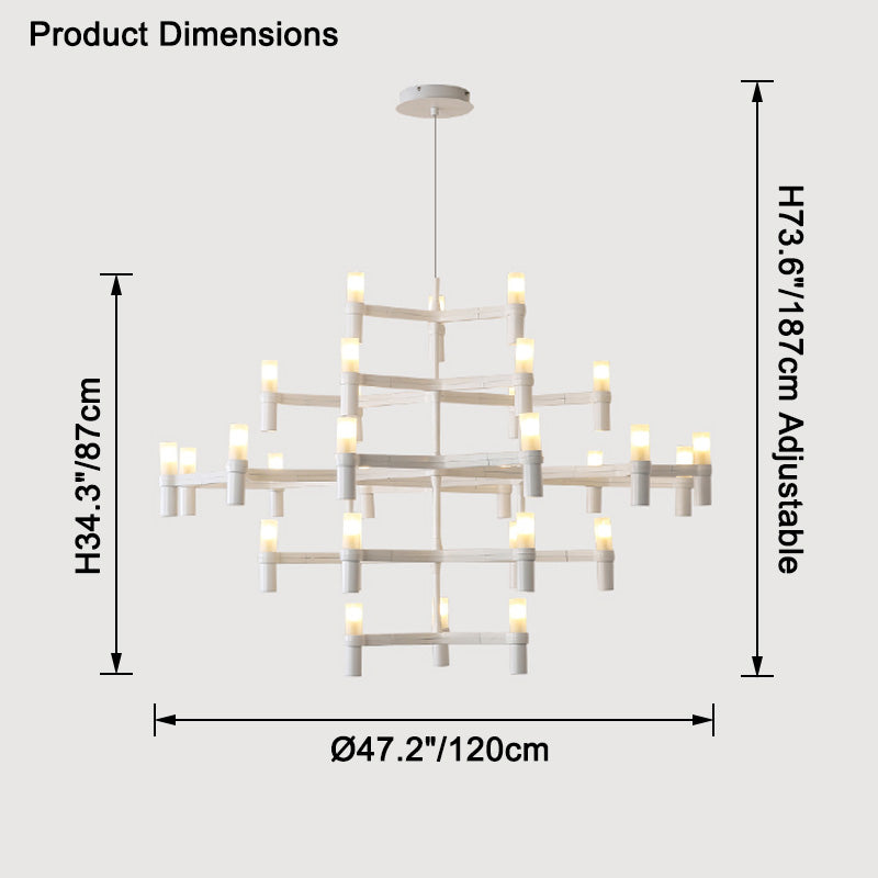 WOMO Modern Tiered Candlestick Chandelier-WM2554