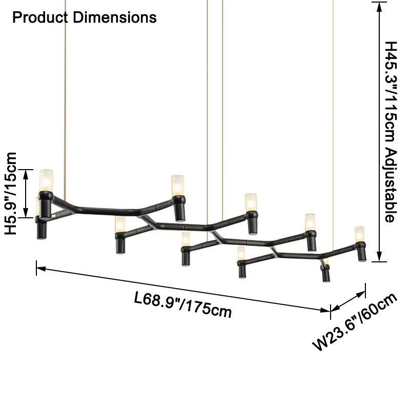 WOMO Candlestick Linear Chanderlier-WM2555