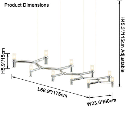 WOMO Candlestick Linear Chanderlier-WM2555