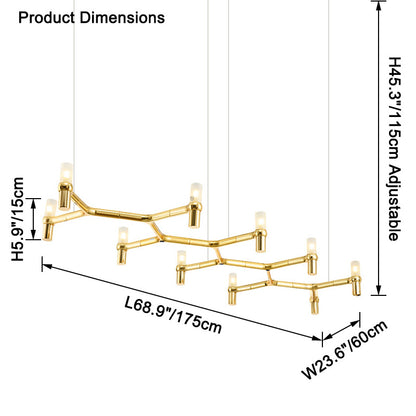 WOMO Candlestick Linear Chanderlier-WM2555