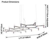 WOMO Candlestick Linear Chandelier-WM2556