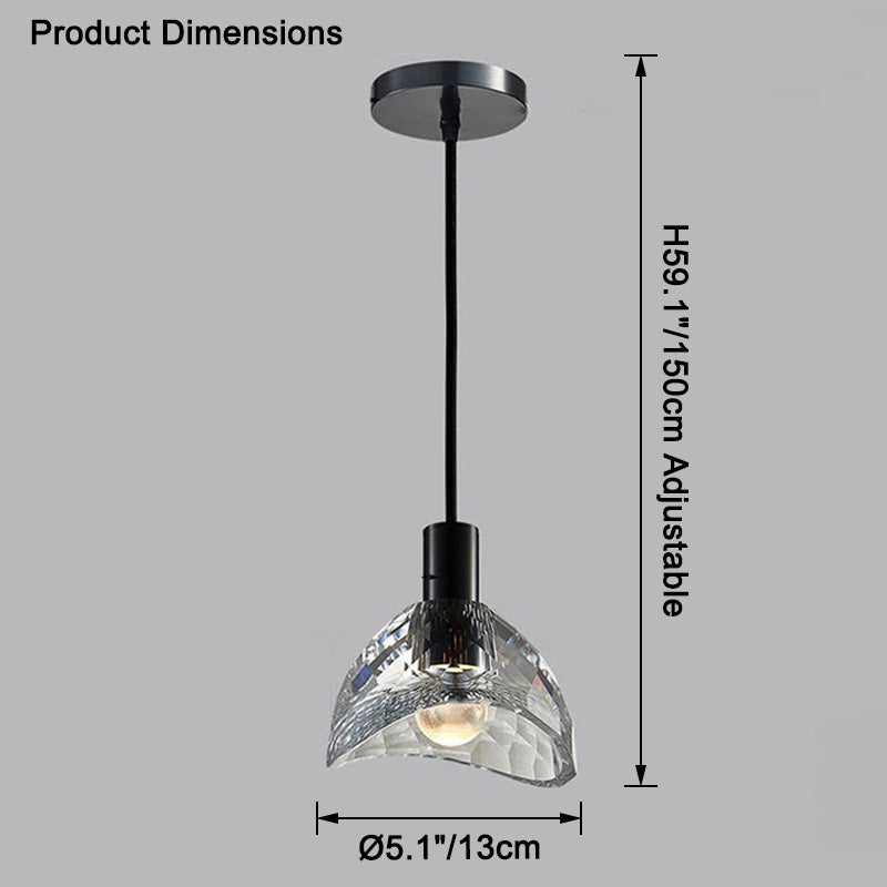 WOMO Small Black Crystal Pendant Light-WM2561