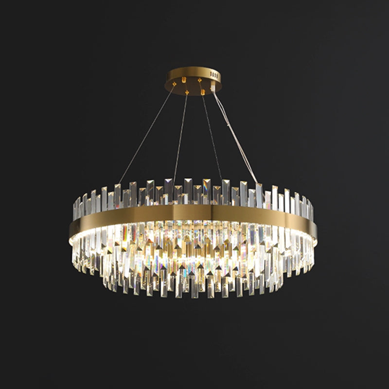 WOMO Tiered Round Crystal Chandelier-WM2562