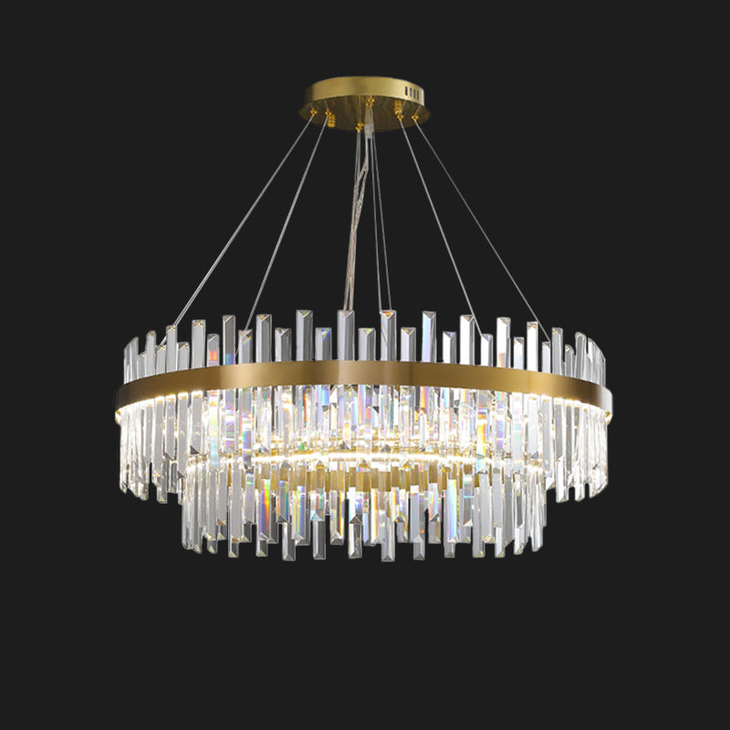 WOMO Tiered Round Crystal Chandelier-WM2562