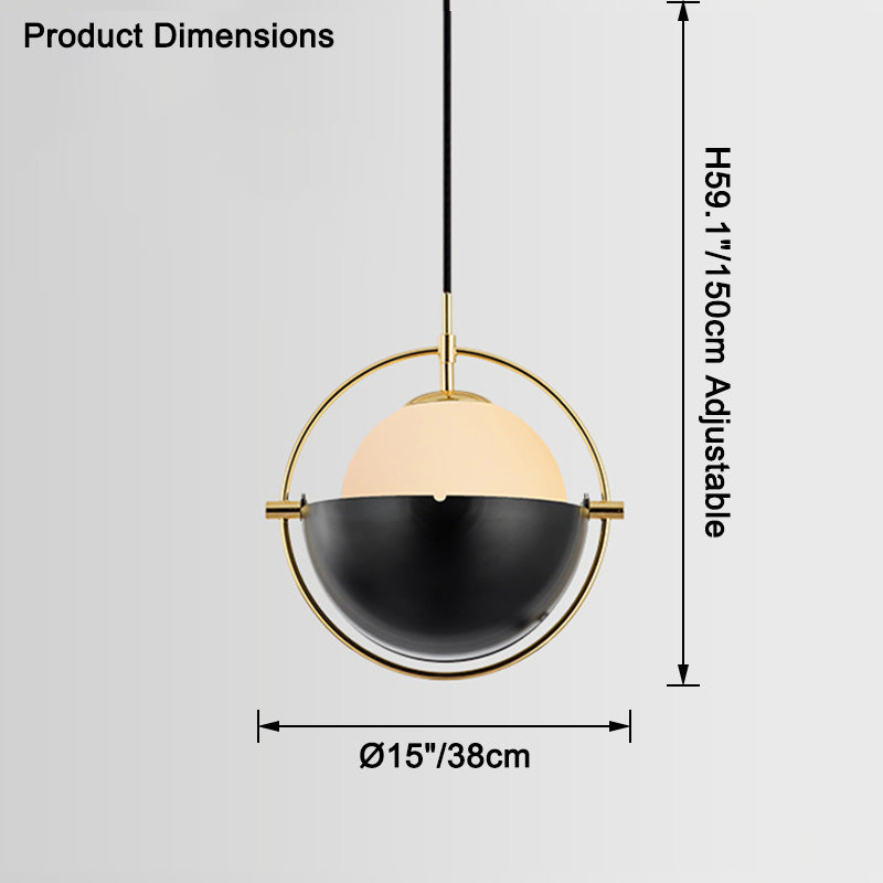 WOMO Adjustable Glass Globe Pendant Light-WM2563