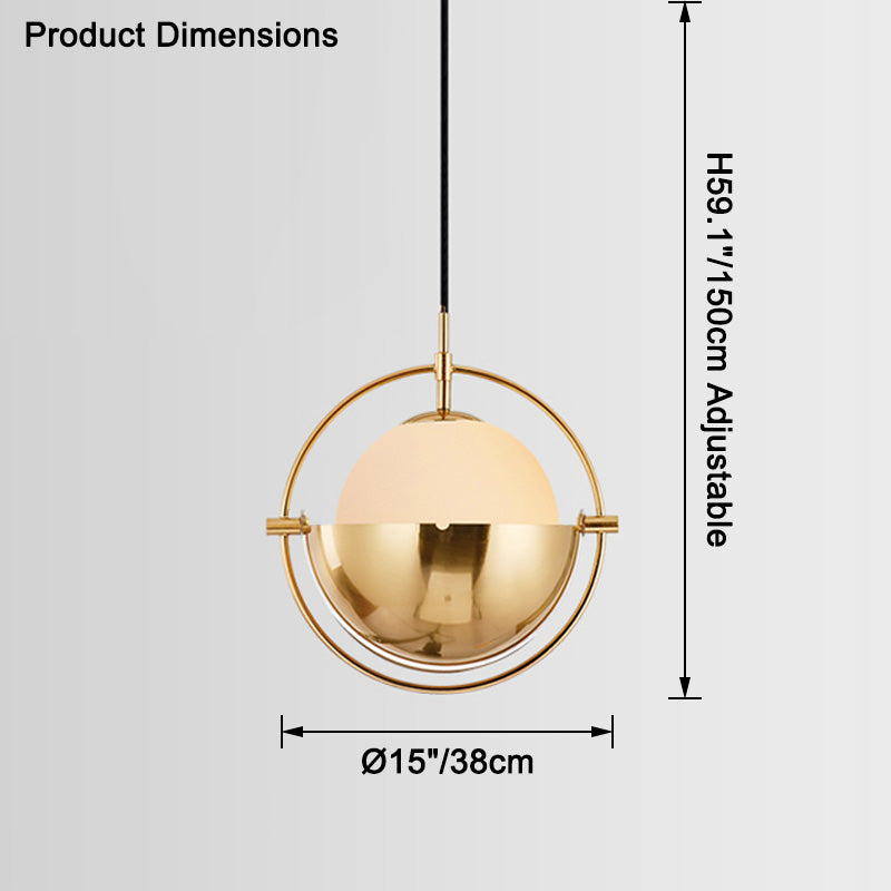 WOMO Adjustable Glass Globe Pendant Light-WM2563