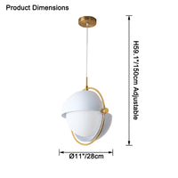 WOMO Adjustable Glass Globe Pendant Light-WM2563
