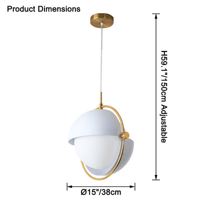 WOMO Adjustable Glass Globe Pendant Light-WM2563