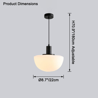 WOMO Semi-Sphere Glass Pendant Light-WM2567