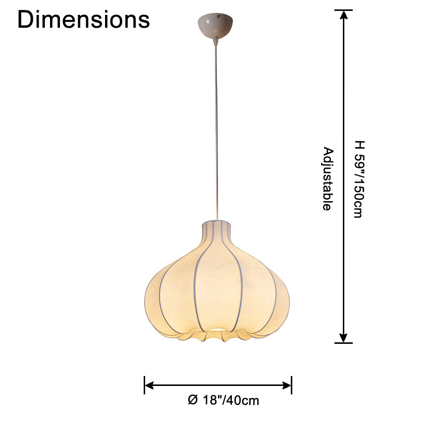 WOMO Pumpkin Silk Pendant Light-WM2568