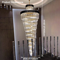 WOMO Cascading Crystal Prism Chandelier-WM2570