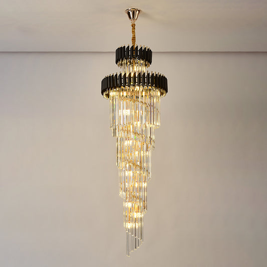 WOMO Cascading Crystal Prism Chandelier-WM2570