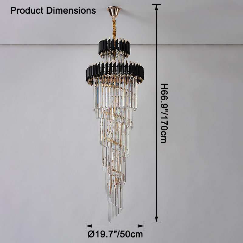 WOMO Cascading Crystal Prism Chandelier-WM2570