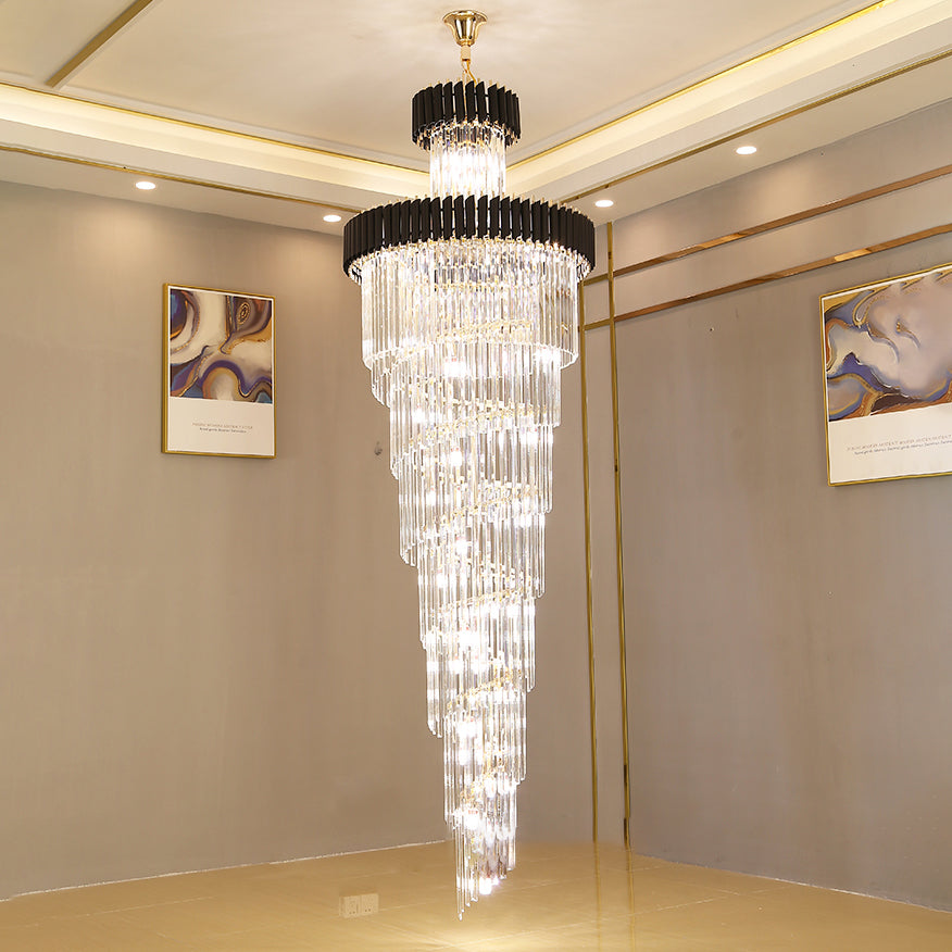 WOMO Cascading Crystal Prism Chandelier-WM2570