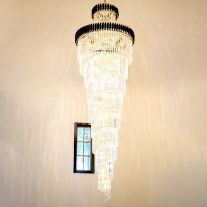 WOMO Cascading Crystal Prism Chandelier-WM2570